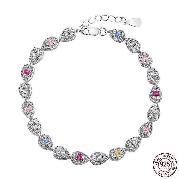 925 Bracelet Chaîne à Maillons En Argent Sterling