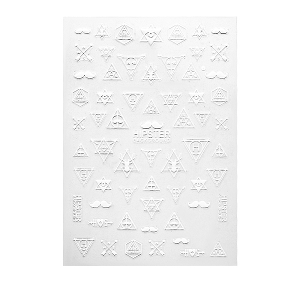 

PandaHall Hot Stamping Nail Art Stickers Decals, Self Adhesive Nail Art Transfer Decals, Tattoos Sliders Manicure Tips Nail Decoration..., White