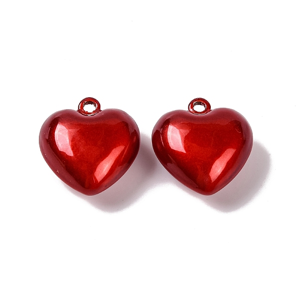 

PandaHall Rack Plating Brass Pendants, Cadmium Free & Nickel Free & Lead Free, Heart Charms, FireBrick, 20x19x10mm, Hole: 2mm Brass Heart..., Red