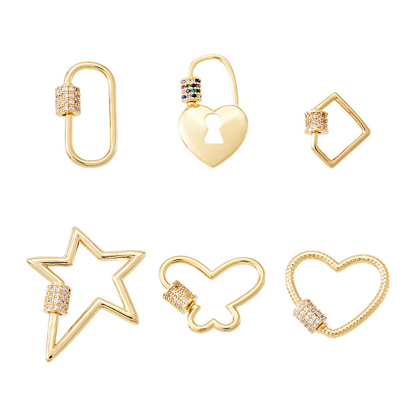 Brass Micro Pave Cl… - image