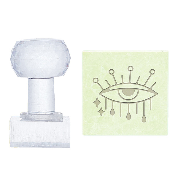 

PandaHall Clear Acrylic Soap Stamps, DIY Soap Molds Supplies, Rectangle, Eye, 60x37x33mm, Pattern: 34x30mm Acrylic Eye Clear