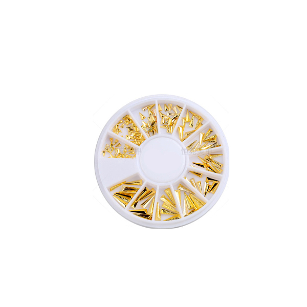

PandaHall Metal Nail Art Decoration Accessories, Golden Metal Mixed Shapes