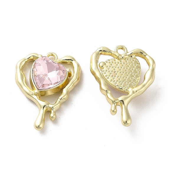 

PandaHall Glass Melting Heart Pendant, with Light Gold Alloy Findings, Lead Free & Cadmium Free, Pink, 20x15.5x5.5mm, Hole: 1.4mm...