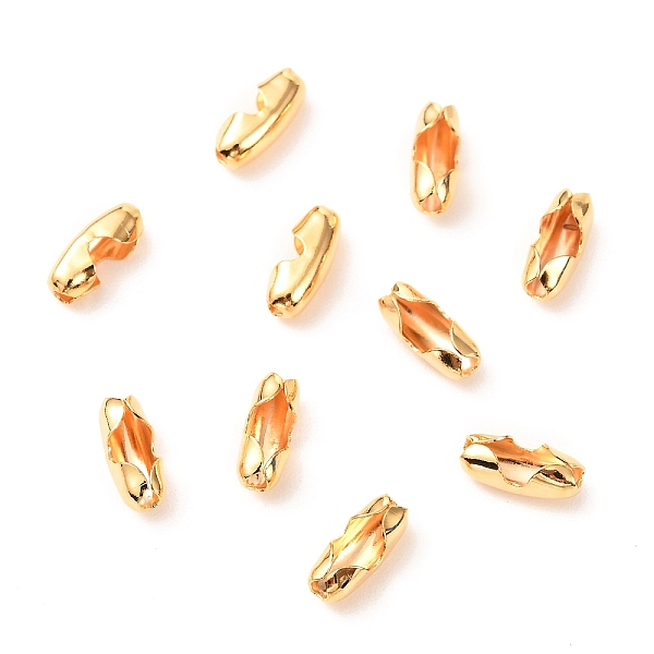 

PandaHall Brass Ball Chain Connectors, Real 18K Gold Plated, 9x3.5mm, Hole: 1.2mm Brass