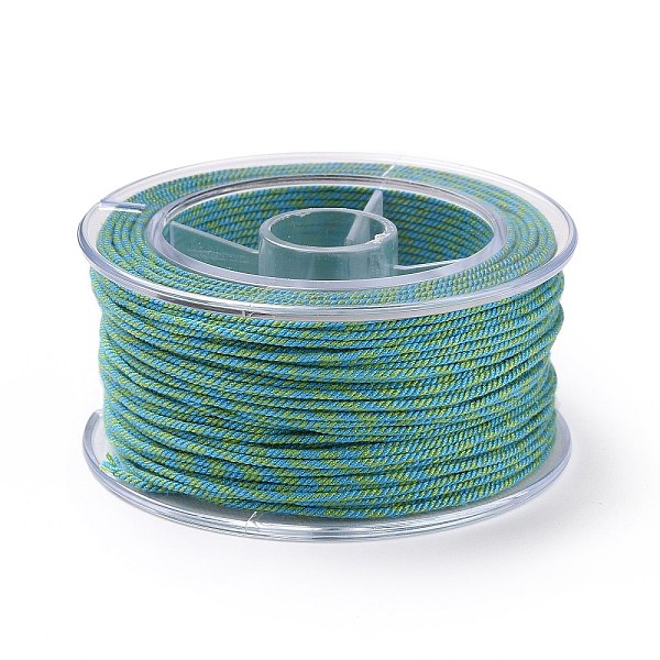 

PandaHall Macrame Cotton Cord, Braided Rope, with Plastic Reel, for Wall Hanging, Crafts, Gift Wrapping, Deep Sky Blue, 1mm, about 30.62...