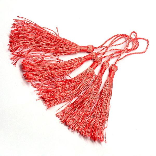 

PandaHall Polyester Tassel Decorations, Pendant Decorations, Tomato, 130x6mm, Tassel: 70~90mm Polyester Red