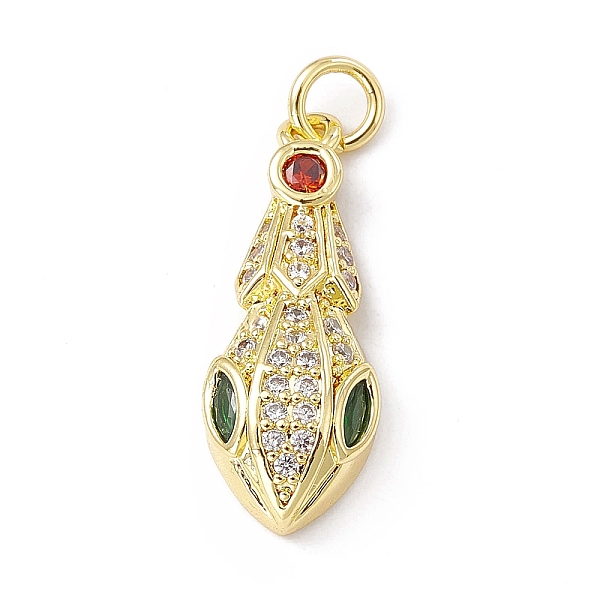 

PandaHall Brass Micro Pave Cubic Zirconia Pendants, Snake Head Charm, Golden, 23.5x9x5mm, Hole: 3mm Brass+Cubic Zirconia Snake