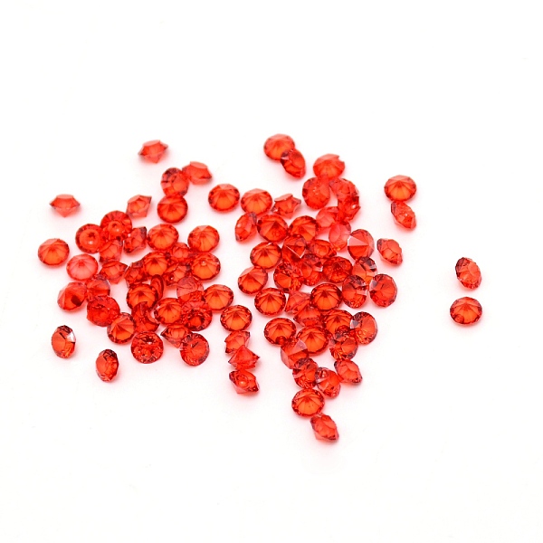 

PandaHall Transparent Acrylic Rhinestone Cabochons, Point Back, Diamond, Red, 3x2.5mm, about 495~500pcs/bag Acrylic Rhinestone Diamond Red