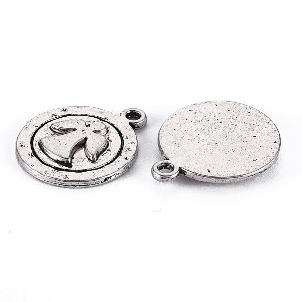 

PandaHall Tibetan Style Alloy Pendants, Cadmium Free & Lead Free, Flat Round with Angel Pattern, Antique Silver, 18x15x2mm, Hole: 1.5mm...
