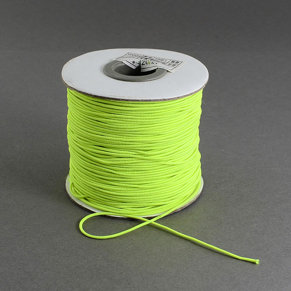 

PandaHall Round Elastic Cord, with Nylon Outside and Rubber Inside, Green Yellow, 1mm, about 109.36 yards(100m)/roll Elastic Fibre Round...