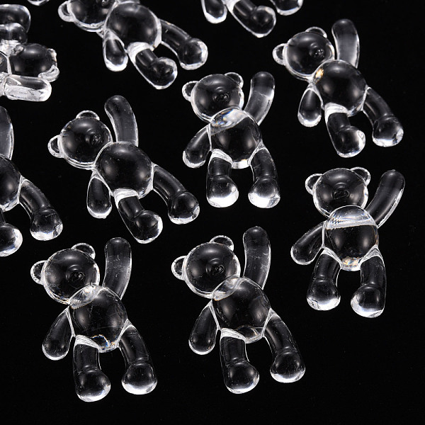 

PandaHall Transparent Acrylic Beads, Bear, Clear, 37x28x13mm, Hole: 2.5mm Acrylic Bear Clear