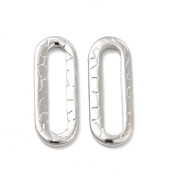 

PandaHall 304 Stainless Steel Linking Ring, Textured, Oval, Stainless Steel Color, 20x7.5x1.5mm, Inner Diameter: 15x3mm 304 Stainless Steel...