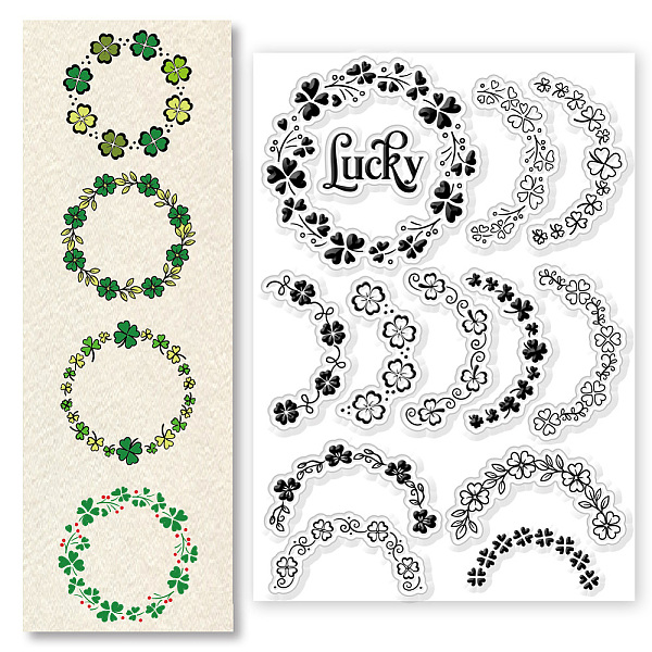 

PandaHall Custom PVC Plastic Clear Stamps, for DIY Scrapbooking, Photo Album Decorative, Cards Making, Clover, 160x110mm Plastic Clover...