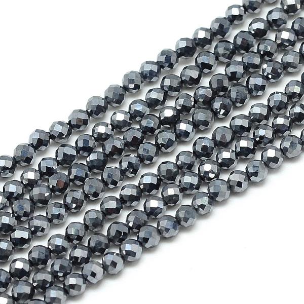 

PandaHall Terahertz Stone Beads Strands, Faceted, Round, 2x2mm, Hole: 0.5mm, about 188pcs/strand, 15.9 inch Terahertz Stone Round