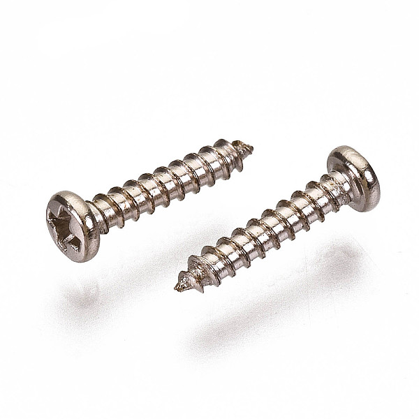 

PandaHall M1.6 Iron Screw, Slotted, Nickle Plated, 8x1.6mm, about 10000pcs/1000g Iron
