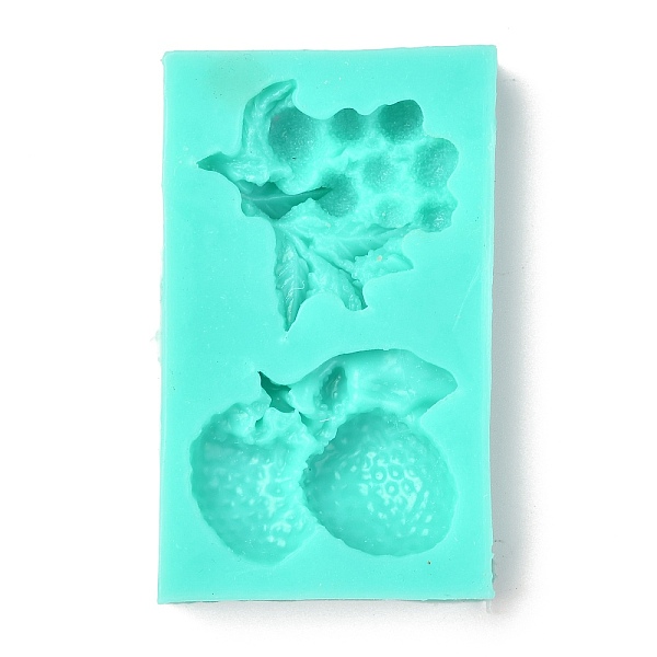 

PandaHall Grape and Strawberry Shape DIY Food Grade Silicone Molds, Fondant Molds, For DIY Cake Decoration, Chocolate, UV Resin & Epoxy..., Green