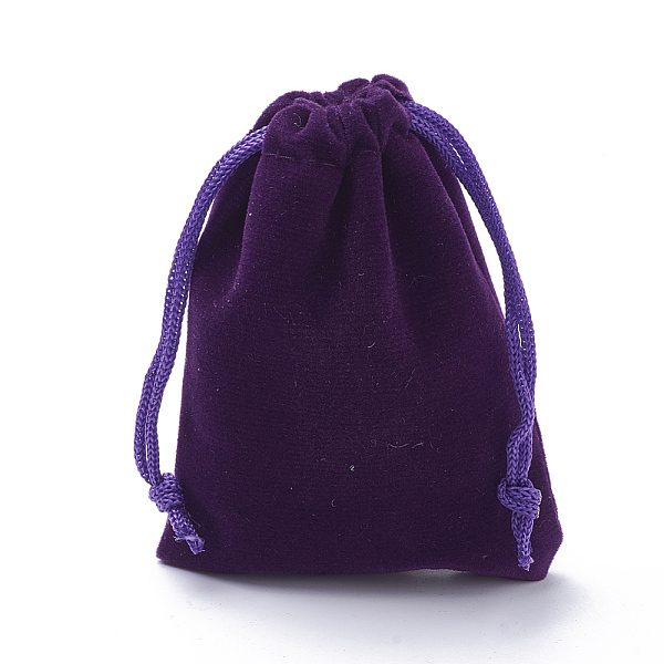 

PandaHall Rectangle Velvet Pouches, Gift Bags, Indigo, 9x7cm Velvet Purple