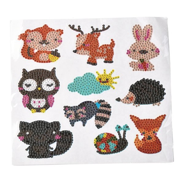 

PandaHall DIY Owl Diamond Painting Stickers Kits For Kids, with Diamond Painting Stickers, Rhinestones, Diamond Sticky Pen, Tray Plate and..., Multicolor