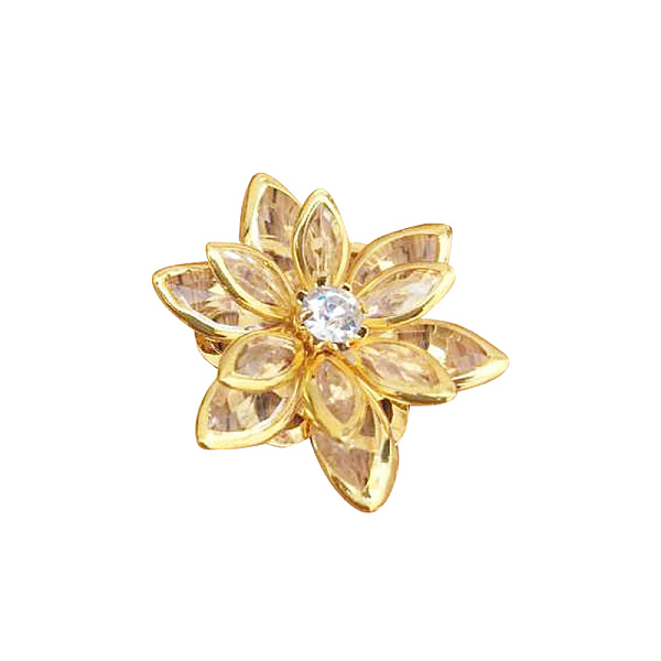 

PandaHall Acrylic Rhinestone Cabochons, with Golden Tone Brass Findings, Flower, for Hair Accessories, Clear, 23mm Acrylic Rhinestone Flower...
