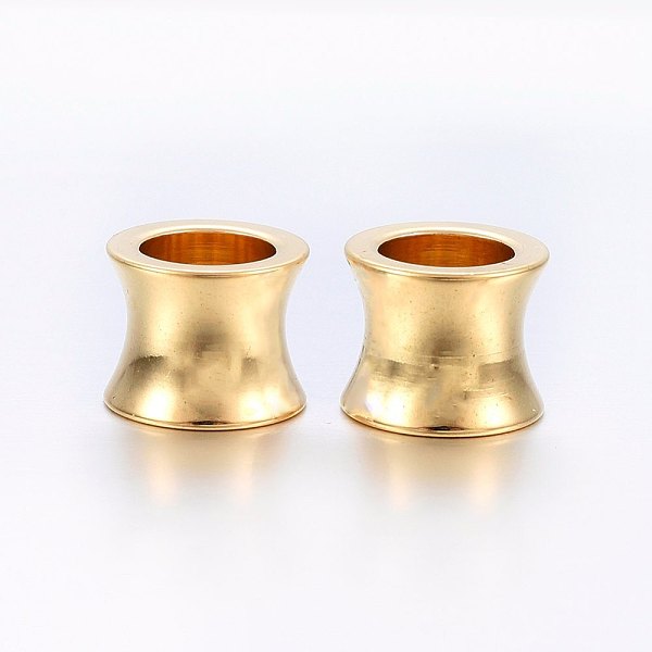 

PandaHall 304 Stainless Steel Beads, Large Hole Beads, Vase, Real 24K Gold Plated, 10x8mm, Hole: 6.5mm 304 Stainless Steel Vase
