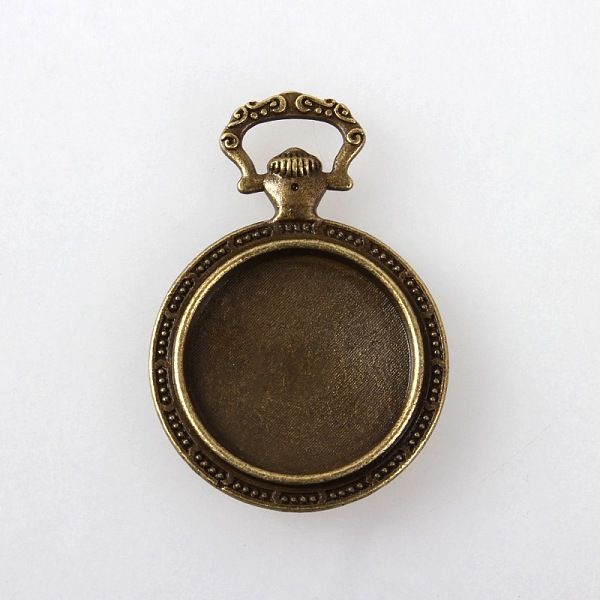 

PandaHall Vintage Tibetan Style Alloy Pendant Cabochon Settings, Plain Edge Bezel Cups, Cadmium Free & Nickel Free & Lead Free, Antique...