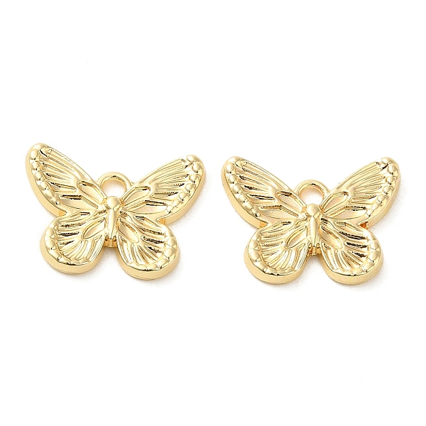 

PandaHall Acrylic Pendants, Butterfly, Golden, 12x15.5x2mm, Hole: 1.6mm Alloy Butterfly