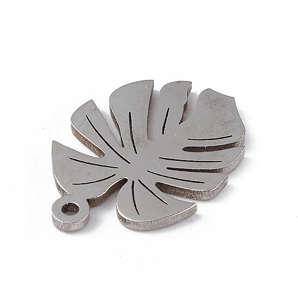 

PandaHall 304 Stainless Steel Pendants, Tropical Leaf Charms, Stainless Steel Color, 15.5x11x1mm, Hole: 1mm 304 Stainless Steel Leaf