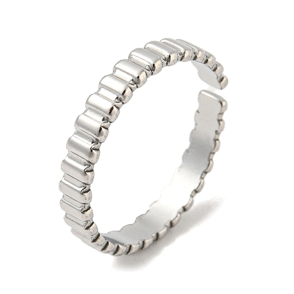 

PandaHall 304 Stainless Steel Open Cuff Ring, Rectangle, Stainless Steel Color, US Size 7 1/2(17.7mm) 304 Stainless Steel Rectangle