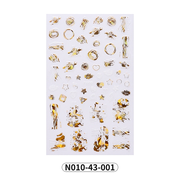 

PandaHall Nail Art Stickers, Self-Adhesive, for Nail Tips Decorations, Mixed Patterns, White, 122x76mm Plastic White