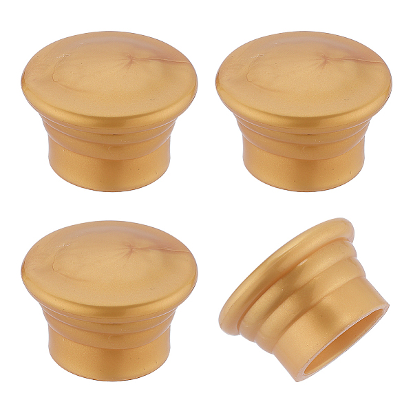 

PandaHall Plastic Curtain Rod Heads, Round Drapery Pole Finials, Gold, 49x32mm, Inner Diameter: 28~29mm Plastic Column Gold