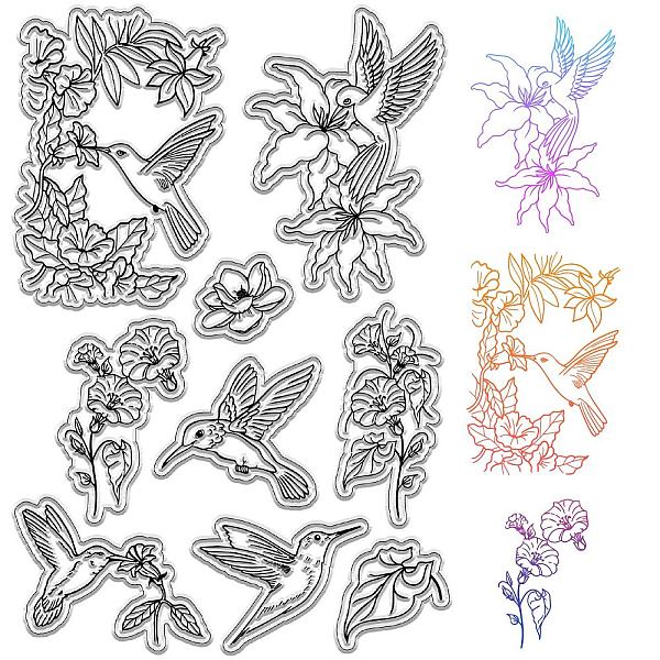 

PandaHall Custom PVC Plastic Clear Stamps, for DIY Scrapbooking, Photo Album Decorative, Cards Making, Stamp Sheets, Film Frame, Hummingbird...