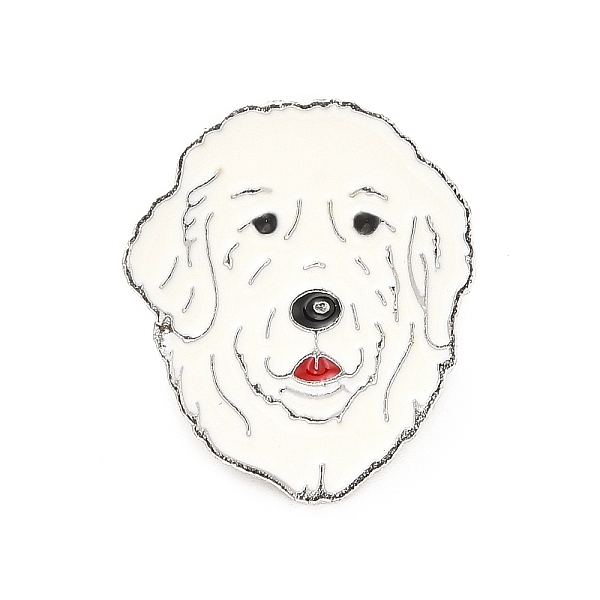 

PandaHall Dog Enamel Pin with Brass Butterfly Clutches, Alloy Badge for Backpack Clothing, Pyrenean Mountain Dog, 24.5x21.5x10mm, Pin: 1.1mm...
