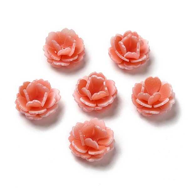 

PandaHall Flower Bead Cap, for DIY Jewelry Making, Orange Red, 22~24x13~14mm, Hole: 1~1.4mm Acrylic
