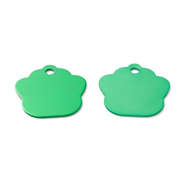

PandaHall Aluminum Alloy Pendants, Pet Dog and Cat Tags, Dog Paw Prints, Spring Green, 35x33x1mm, Hole: 3.7mm Aluminum Alloy Others