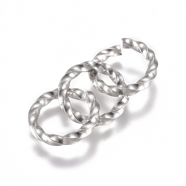 

PandaHall 304 Stainless Steel Twisted Jump Rings, Open Jump Rings, Round Ring, Stainless Steel Color, 12 Gauge, 12x2mm, Inner Diameter: 8mm...
