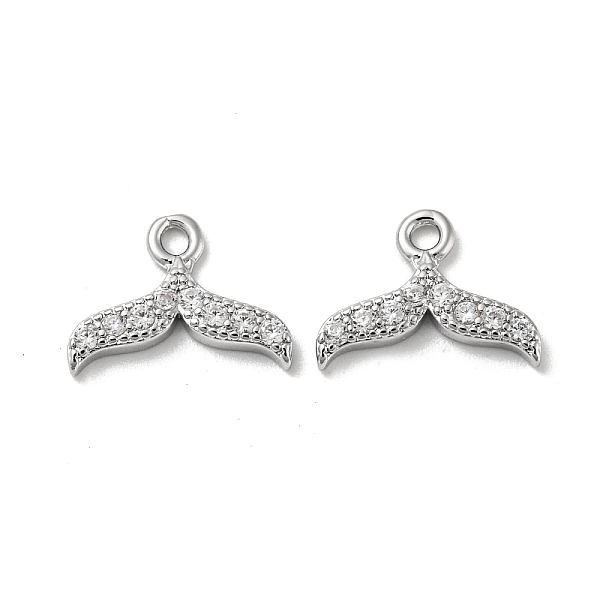 

PandaHall Brass Micro Pave Clear Cubic Zirconia Charms, Fishtail Shape, Real Platinum Plated, 9x12.5x2mm, Hole: 1.4mm Brass+Cubic Zirconia...
