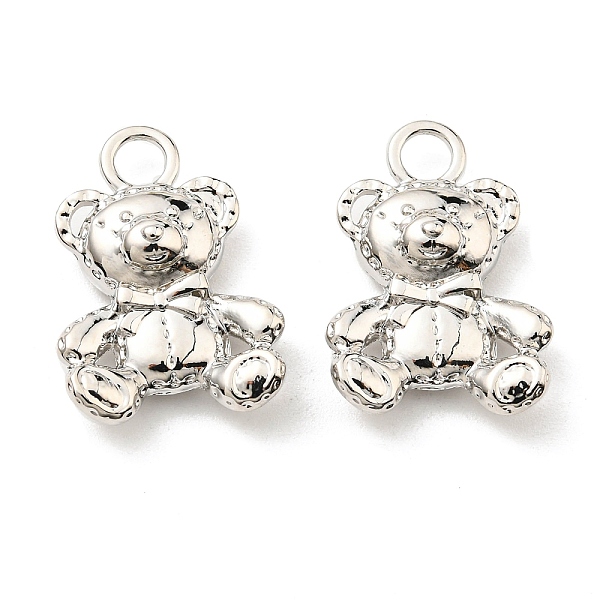 

PandaHall Rack Plating Alloy Pendants, Bear Charms, Long-Lasting Plated, Lead Free & Cadmium Free, Platinum, 21x15x6mm, Hole: 3.2mm Alloy...