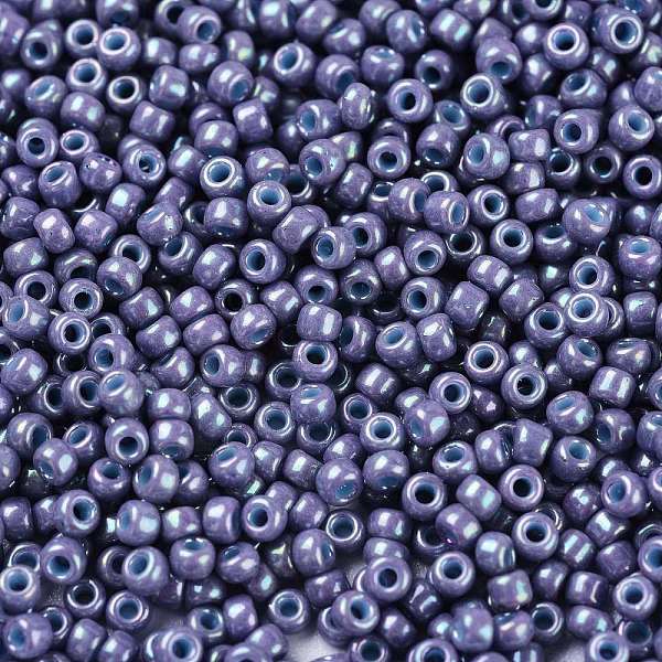 

PandaHall TOHO Round Seed Beads, Japanese Seed Beads, (1630) Opaque Plum Rainbow, 11/0, 2.2mm, Hole: 0.8mm, about 1110pcs/10g Glass Purple