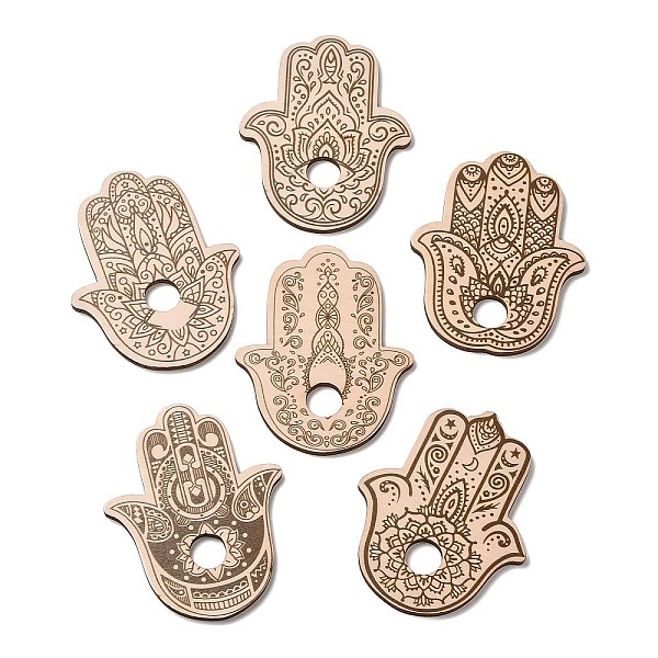 

PandaHall Mini Wood Crystal Ball Display Bases, Crystal Sphere Display Stand, Tarot Theme, Hamsa Hand, 99x79x4.5mm, Hole: 16mm, 6pcs/set...