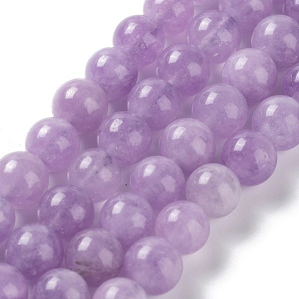 

PandaHall Dyed Natural Malaysia Jade Beads Strands, Round, Lilac, 8mm, Hole: 1.2mm, about 23pcs/strand, 7.28 inch(18.5cm) Malaysia Jade..., Purple