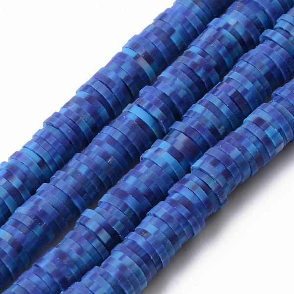 

PandaHall Handmade Polymer Clay Beads Strands, for DIY Jewelry Crafts Supplies, Heishi Beads, Disc/Flat Round, Royal Blue, 6x0.5~1mm, Hole...
