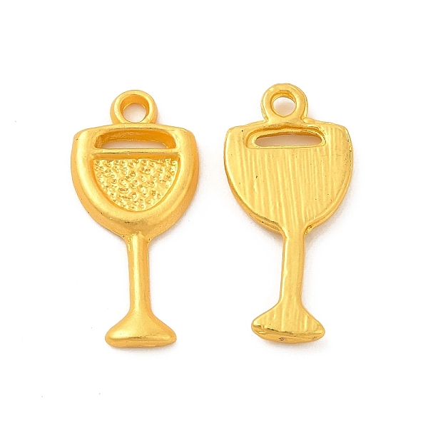 

PandaHall Rack Plating Alloy Pendants, Lead Free & Cadmium Free & Nickel Free, Goblet Charm, Matte Gold Color, 20x9x2mm, Hole: 1.5mm Alloy...