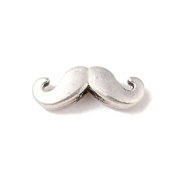 

PandaHall Tibetan Style Alloy Beads, Cadmium Free & Lead Free, Mustache, Antique Silver, 6x16x3mm, Hole: 1.8mm Alloy Mustache