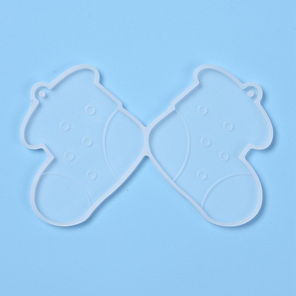 

PandaHall Christmas Themed DIY Pendant Silicone Molds, Resin Casting Molds, Clay Craft Mold Tools, Socks, White, 68x105x3.5mm, Hole: 2mm...
