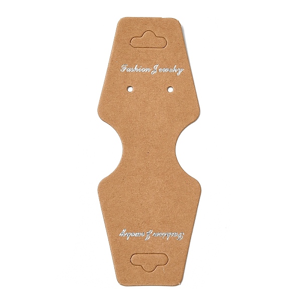 

PandaHall Fold Over Kraft Paper Jewelry Display Cards for Necklace & Bracelet & Earring Storage, BurlyWood, 12x4.5x0.04cm, Hole: 2.4mm Paper..., Orange
