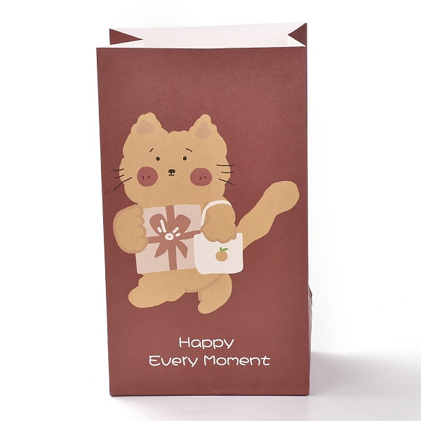 

PandaHall Rectangle Paper Bags, Animal Pattern with Stickers, Storage Bags, Wedding Party Birthday Gift Bag, FireBrick, 26.7x15.1x9.7cm..., Red