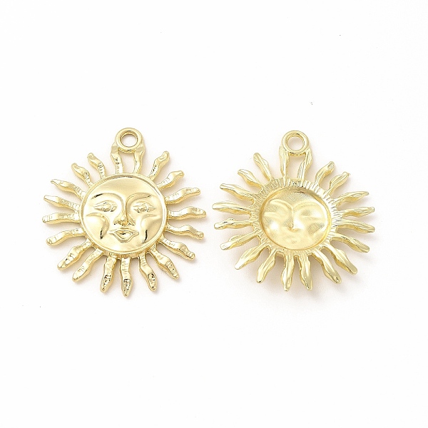 

PandaHall Rack Plating Alloy Pendants, Cadmium Free & Nickel Free & Lead Free, Sun with Human Face Charm, Light Gold, 34x30.5x4mm, Hole...