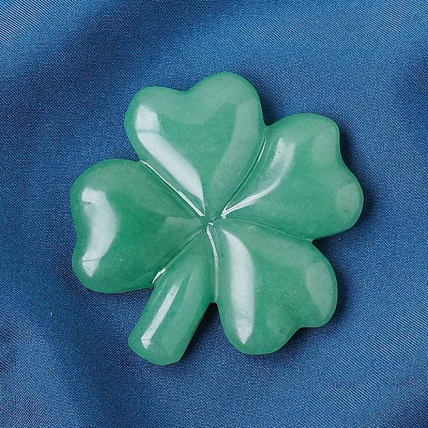 

PandaHall Natural Green Aventurine Carved Clover Figurines Statues for Home Office Tabletop Feng Shui Ornament, 45.5x43.5x8mm Green...