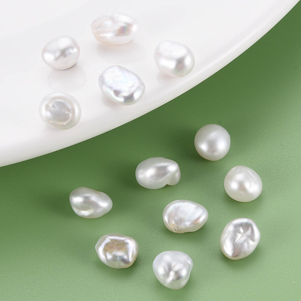 

PandaHall Natural Keshi Pearl Beads, Cultured Freshwater Pearl, No Hole/Undrilled, Rice, Seashell Color, 9~16x8~12x5~8mm Keshi Pearl Rice