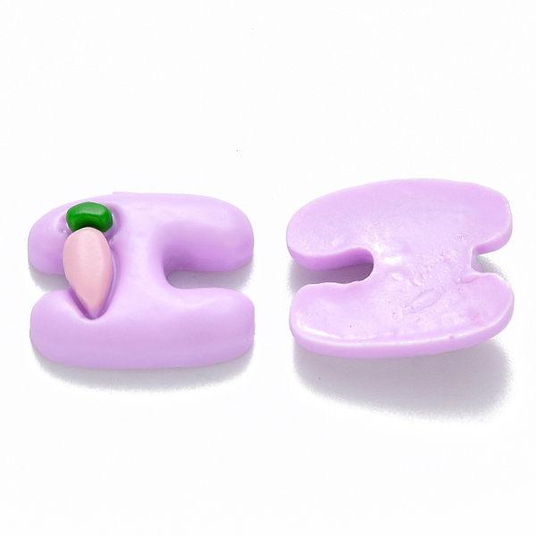 

PandaHall Resin Cabochons, Letter H with Carrot, Violet, 20x17x6mm Resin Letter Purple